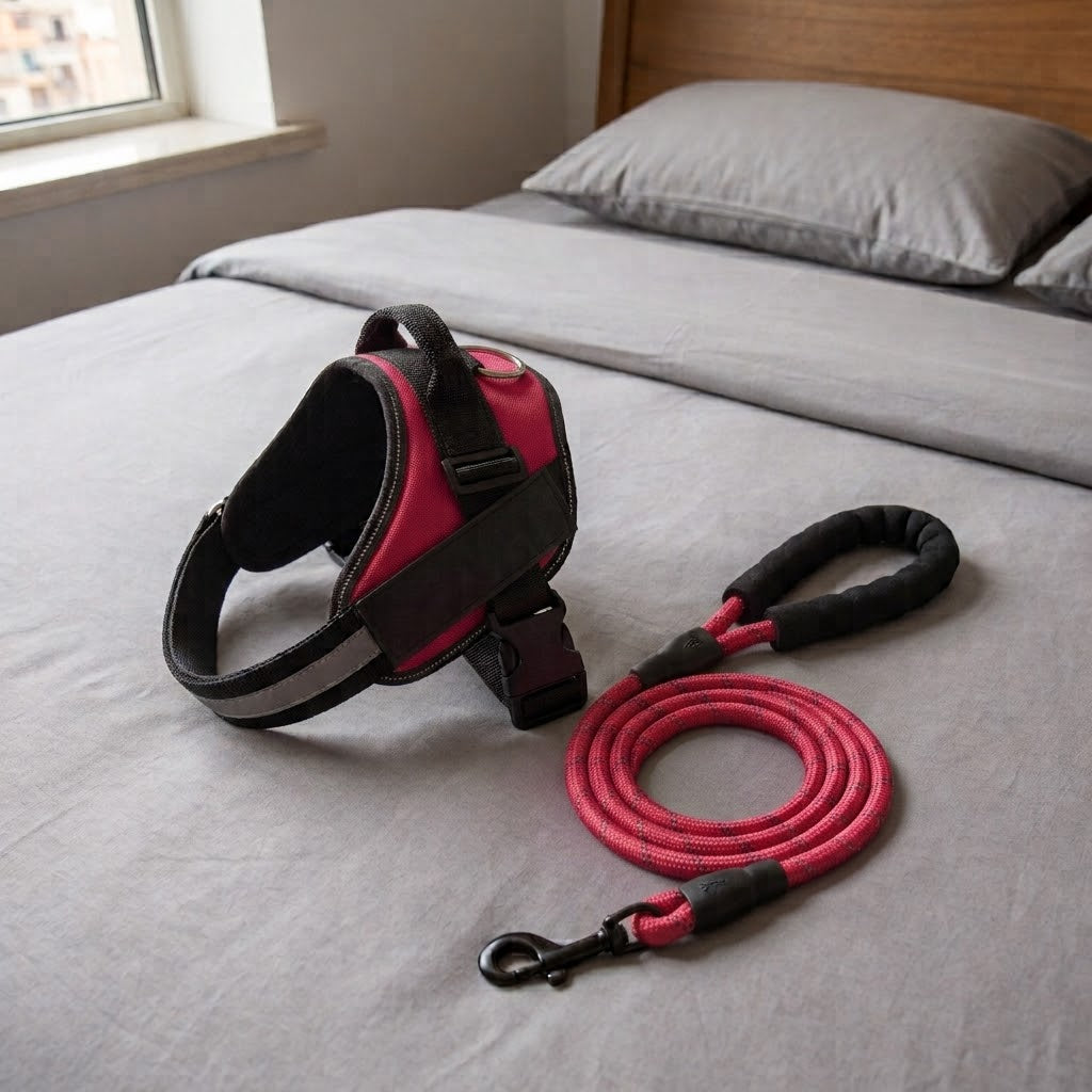 Zampa Serena™ Set Pettorina + Guinzaglio EasyClick — Comfort Anti-Trazione